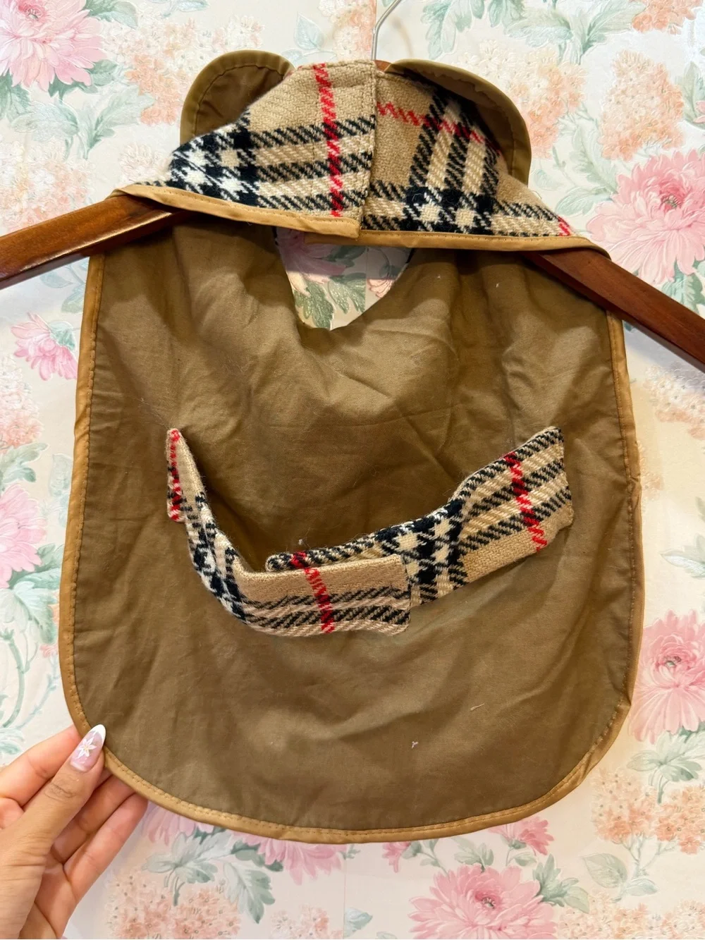 Burberrys Vintage dog coat Check Tan Plaid